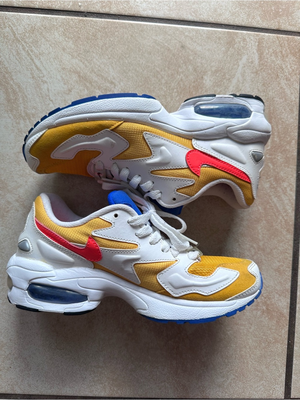 Nike Air Max Sneakers - Yellow, White
